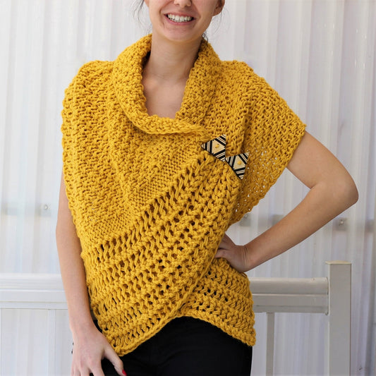 Knitting Pattern CORALELIS Wrap – Poncho/Scarf PDF - Hakel Liebe