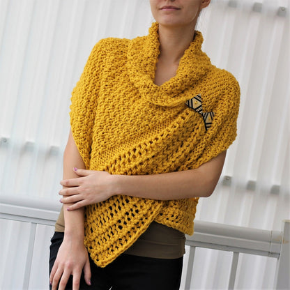 Knitting Pattern CORALELIS Wrap – Poncho/Scarf PDF - Hakel Liebe