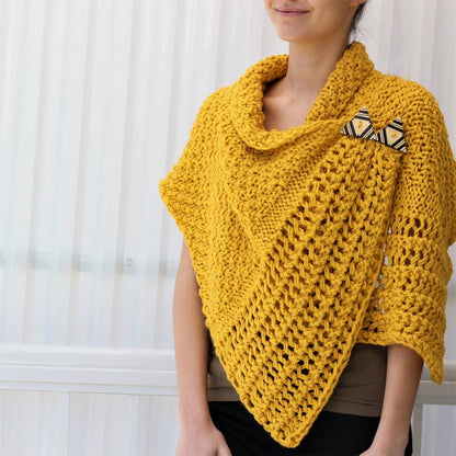 Knitting Pattern CORALELIS Wrap – Poncho/Scarf PDF - Hakel Liebe