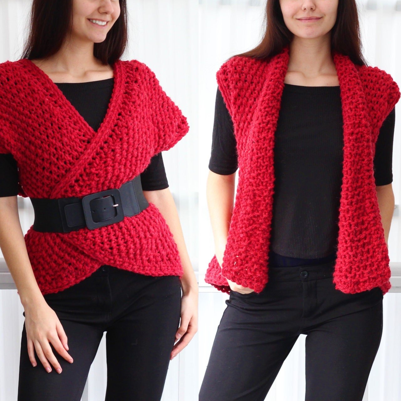 Knitting Pattern DARALIS Vest – PDF Download (XS–3XL) - Hakel Liebe
