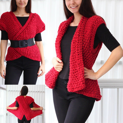 Knitting Pattern DARALIS Vest – PDF Download (XS–3XL) - Hakel Liebe
