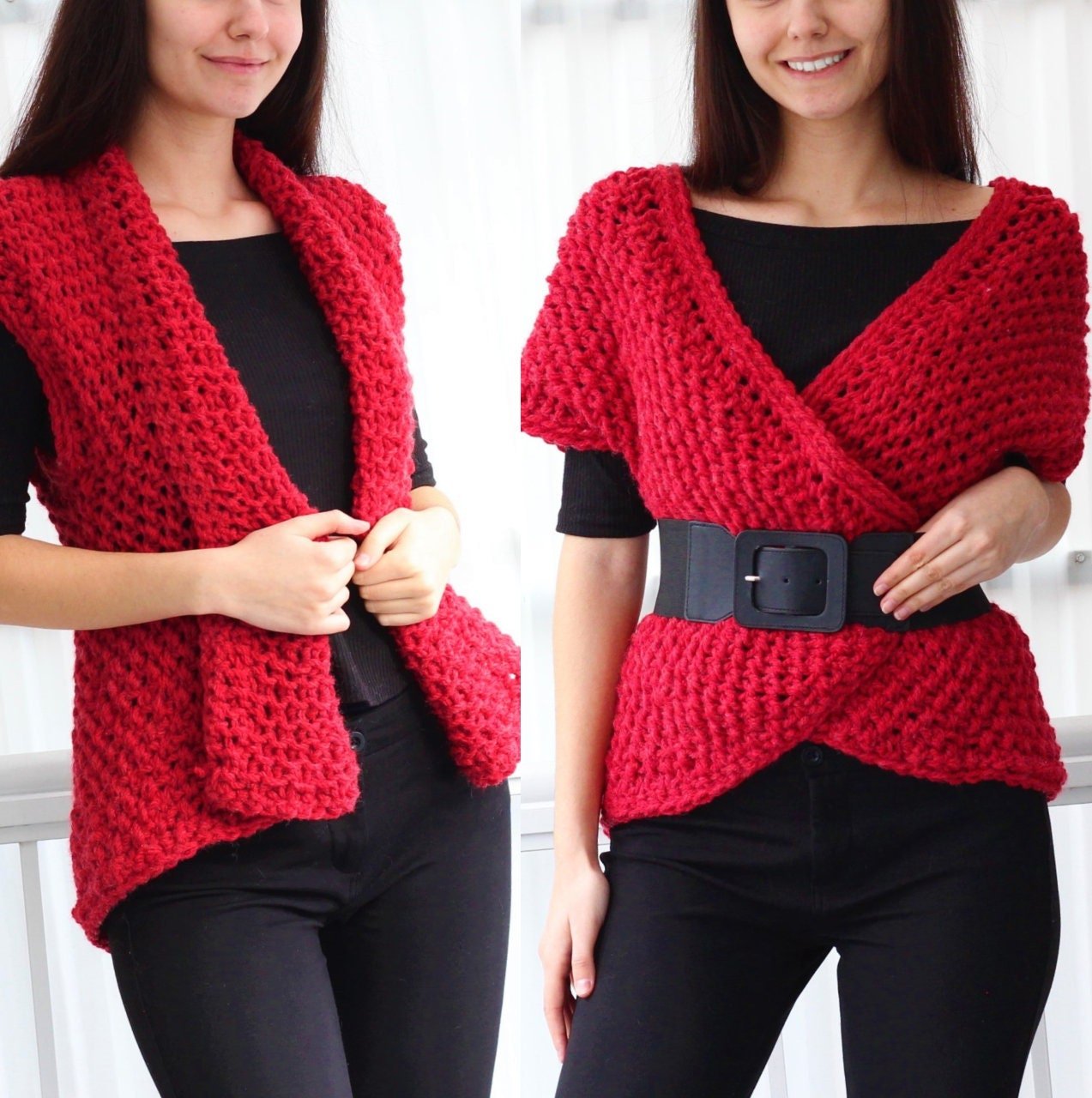 Knitting Pattern DARALIS Vest – PDF Download (XS–3XL) - Hakel Liebe