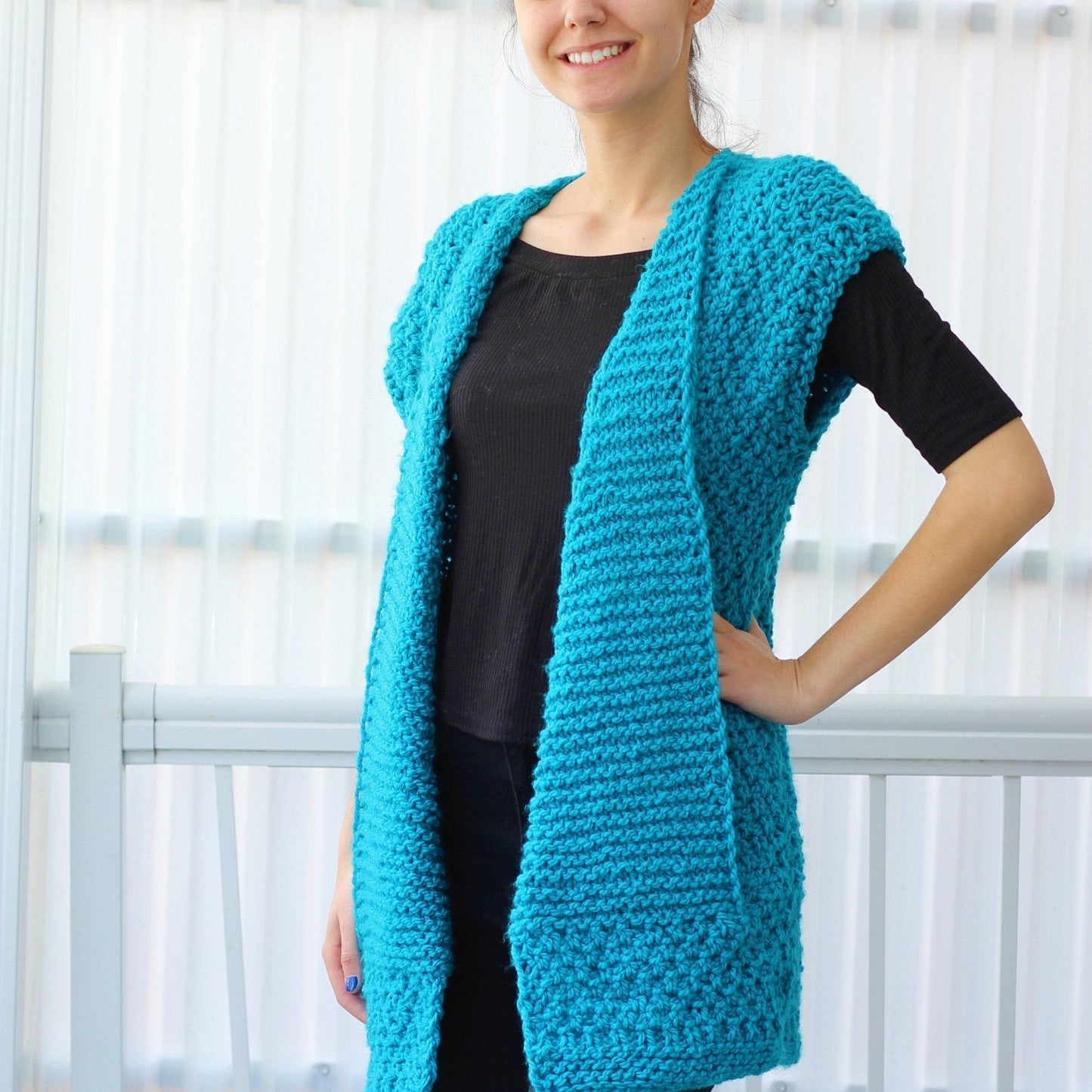 Knitting Pattern DARELIS Vest – PDF (7Y–3XL) - Hakel Liebe