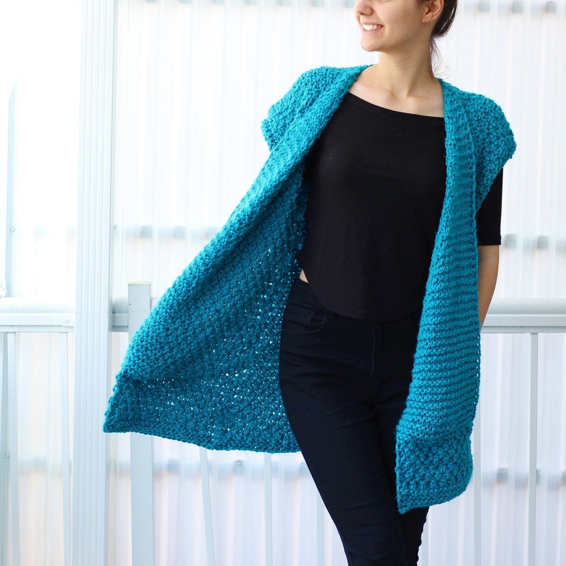 Knitting Pattern DARELIS Vest – PDF (7Y–3XL) - Hakel Liebe