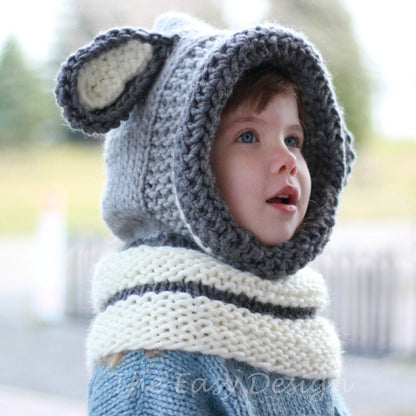 Knitting Pattern DOGGIS Dog Hooded Hat – PDF - Hakel Liebe