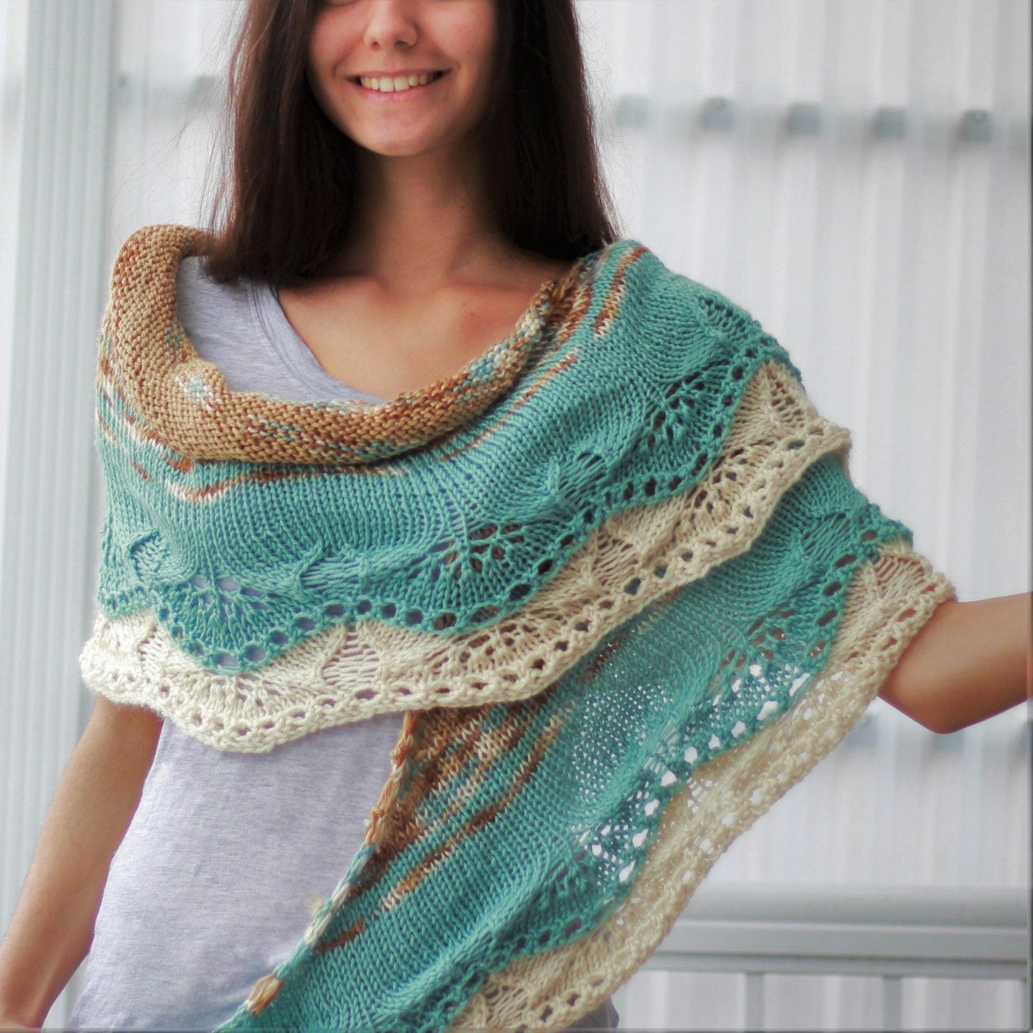 Knitting Pattern IDELIS Lace Shawl – PDF - Hakel Liebe