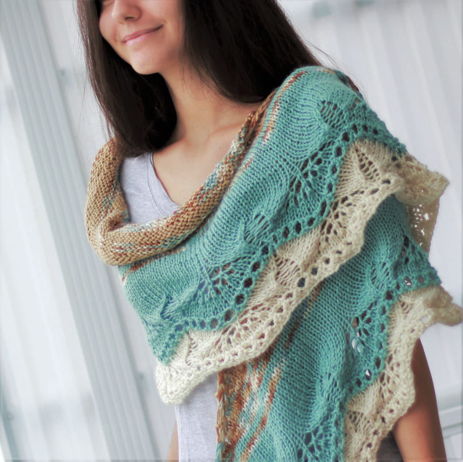 Knitting Pattern IDELIS Lace Shawl – PDF - Hakel Liebe