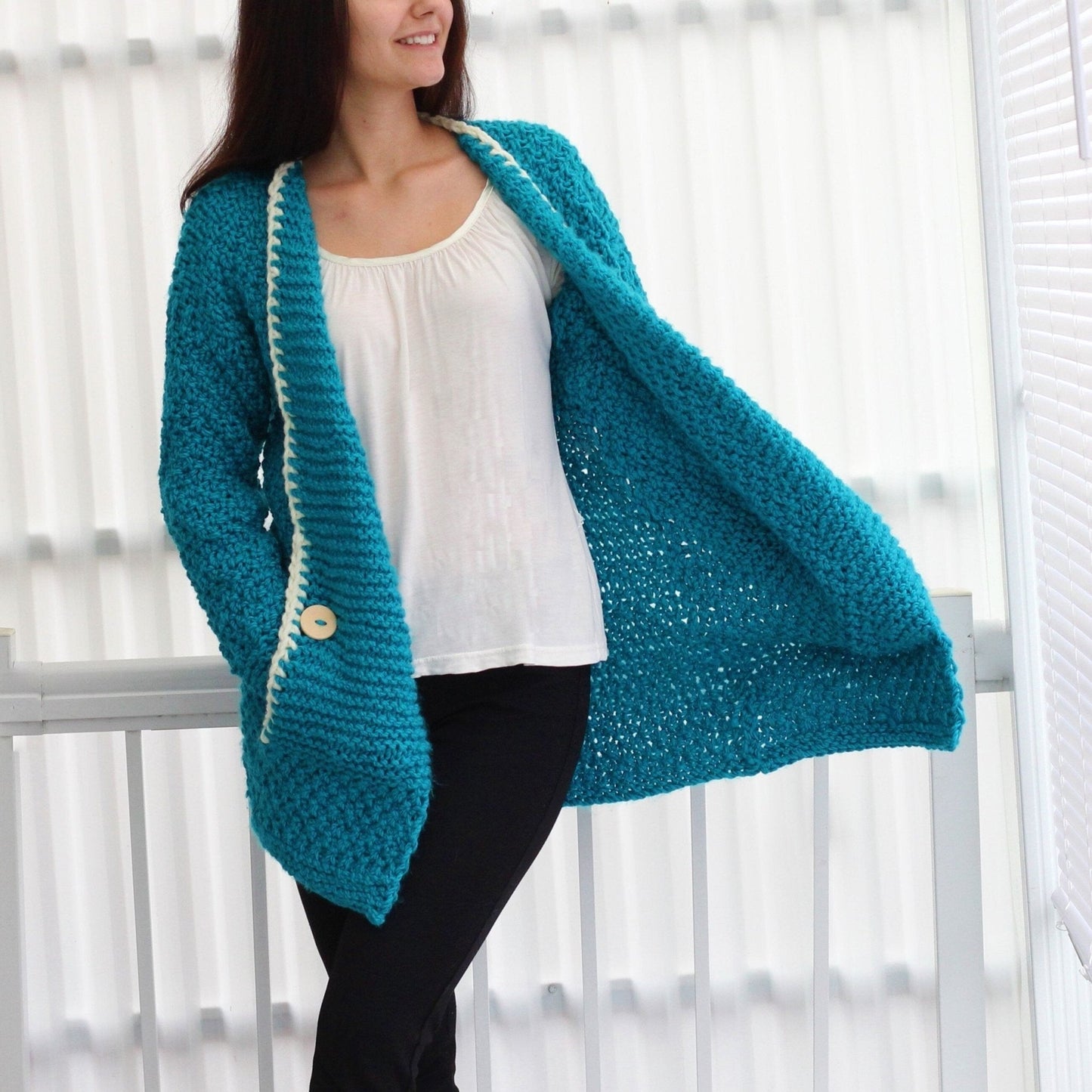 Knitting Pattern TANOVIA Cardigan – PDF (7Y–3XL) - Hakel Liebe