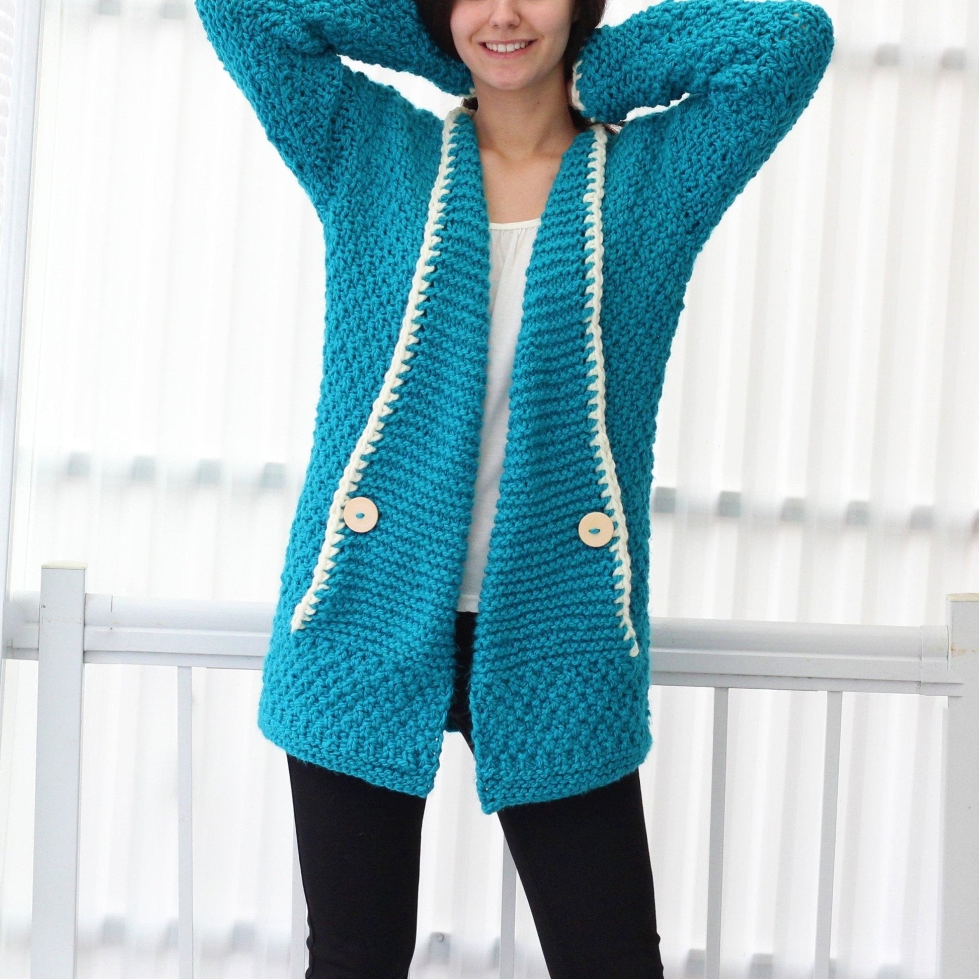 Knitting Pattern TANOVIA Cardigan – PDF (7Y–3XL) - Hakel Liebe