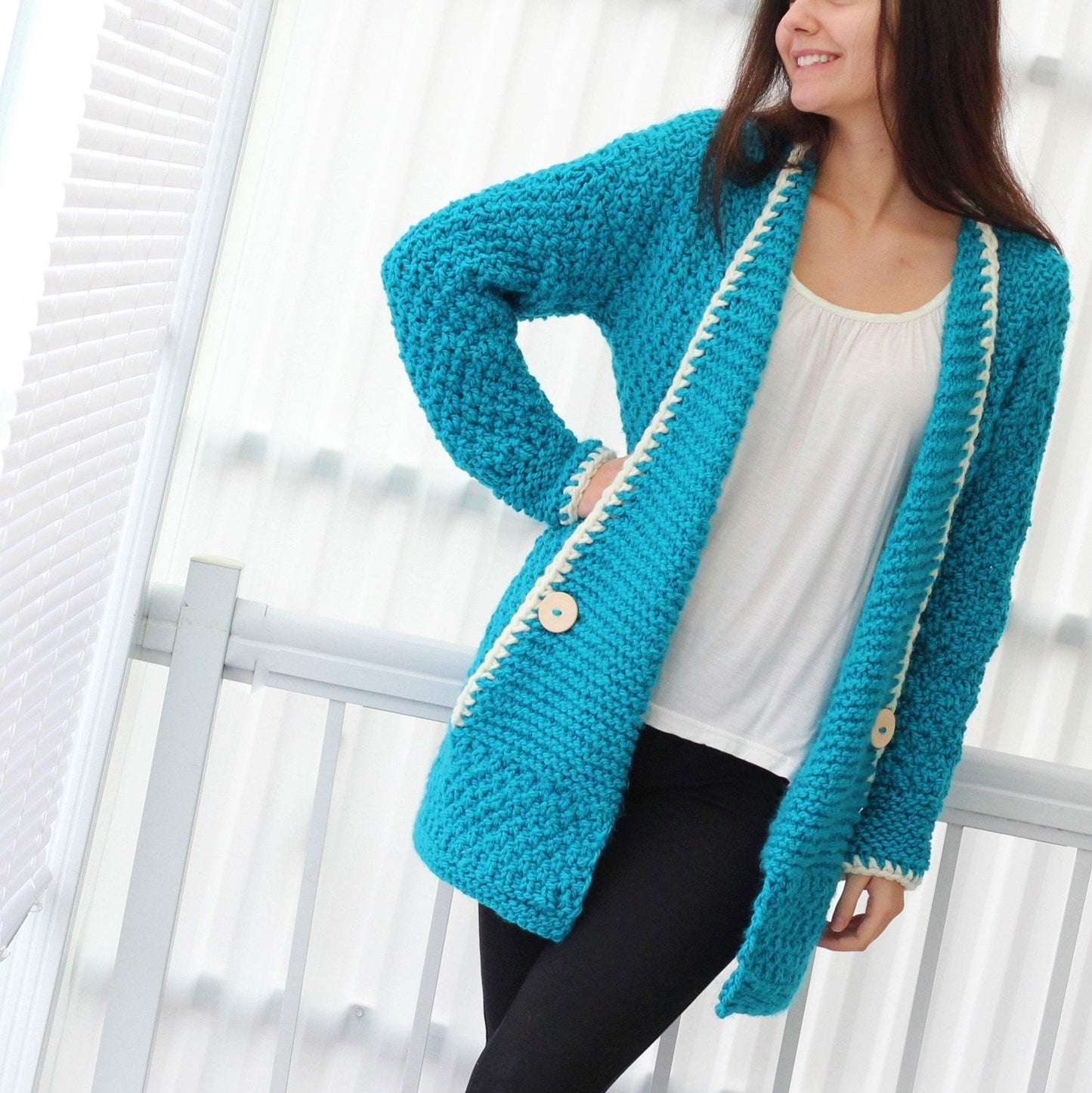 Knitting Pattern TANOVIA Cardigan – PDF (7Y–3XL) - Hakel Liebe