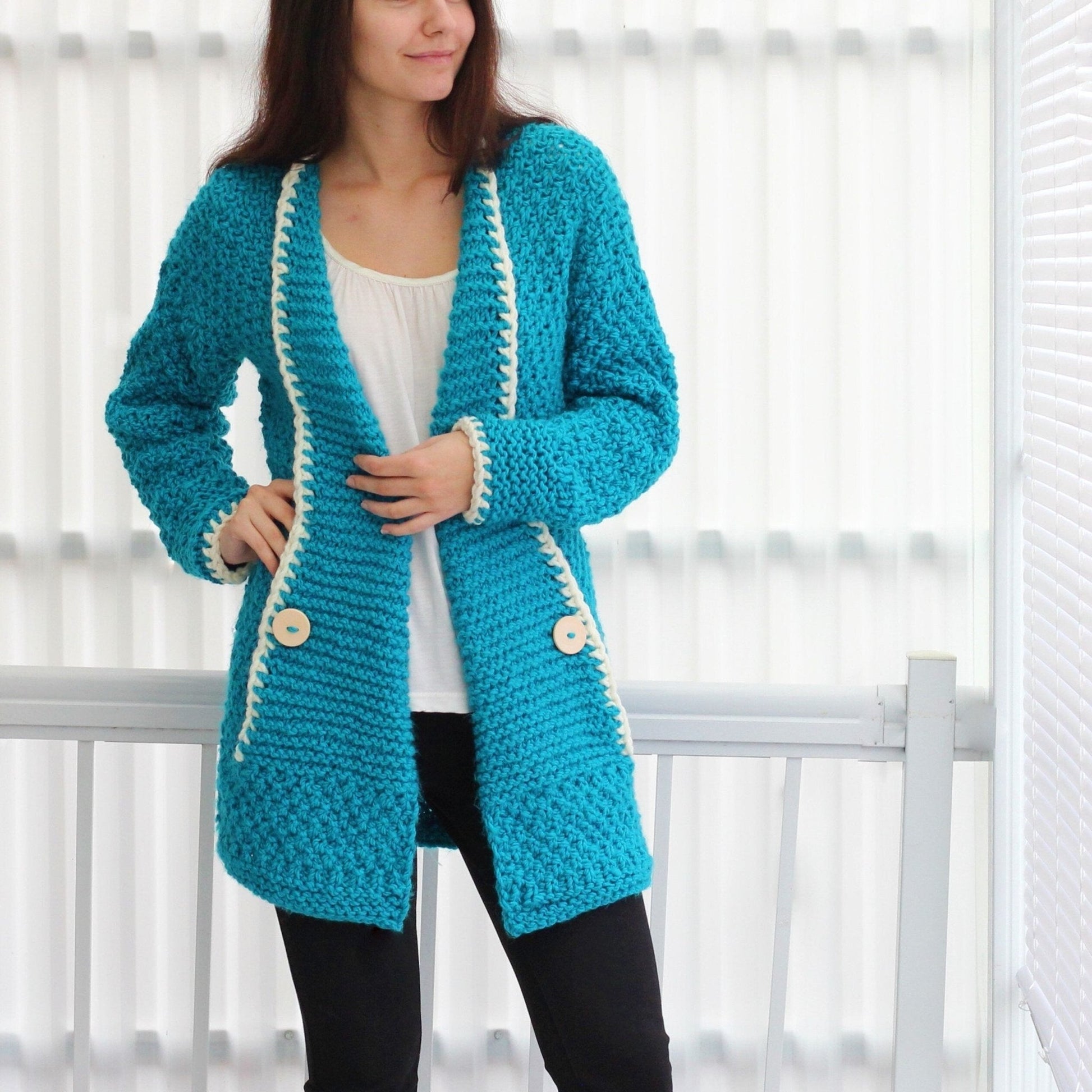 Knitting Pattern TANOVIA Cardigan – PDF (7Y–3XL) - Hakel Liebe