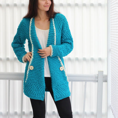 Knitting Pattern TANOVIA Cardigan – PDF (7Y–3XL) - Hakel Liebe