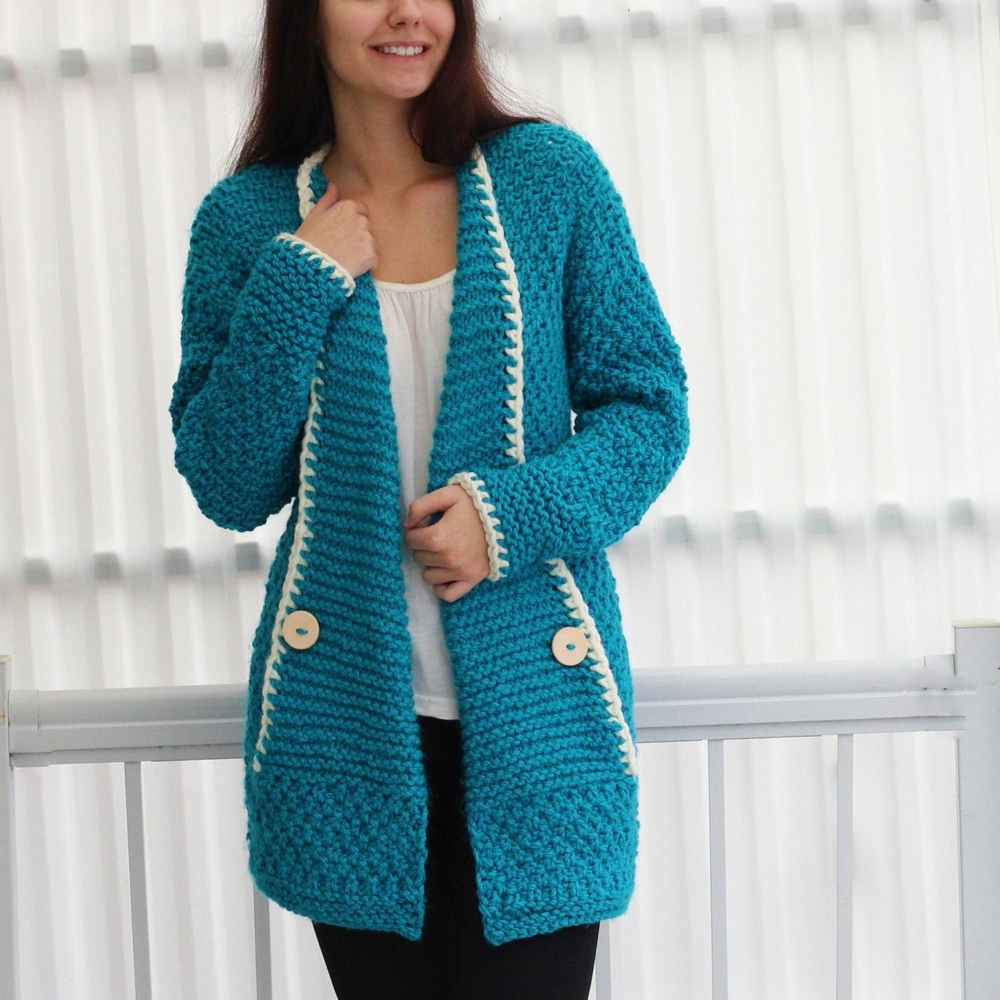 Knitting Pattern TANOVIA Cardigan – PDF (7Y–3XL) - Hakel Liebe