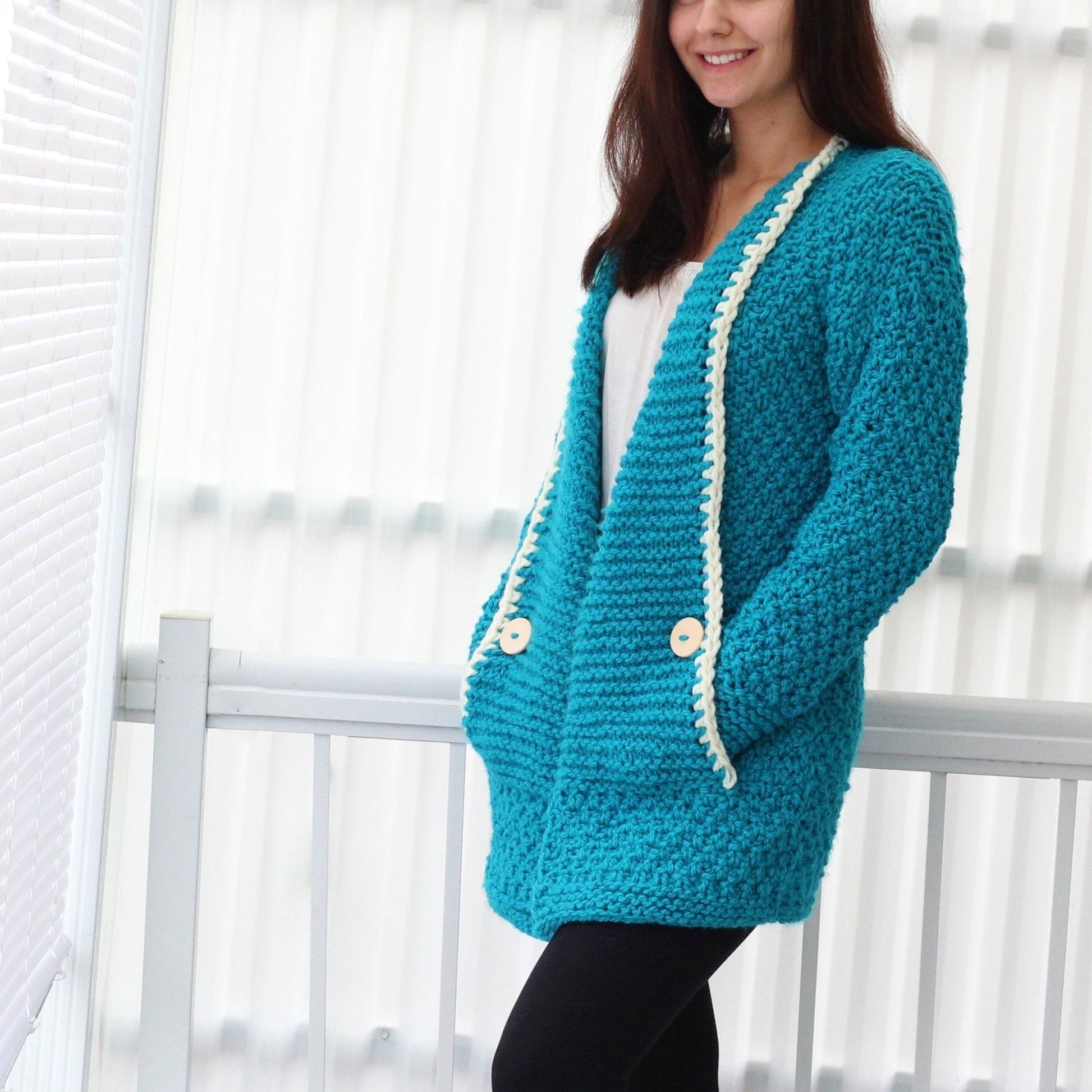 Knitting Pattern TANOVIA Cardigan – PDF (7Y–3XL) - Hakel Liebe